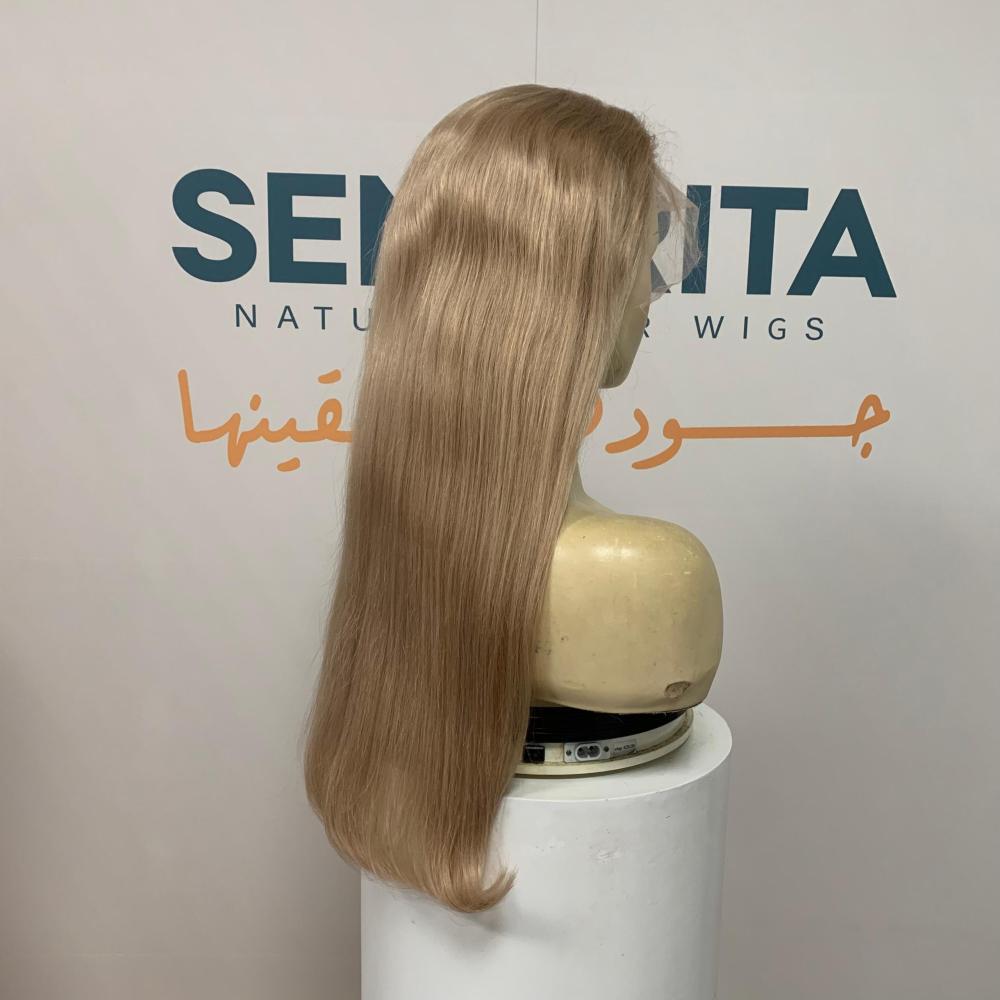 باروكة شعر طبيعي 22 انش جذور اماميه فروه دانتيل