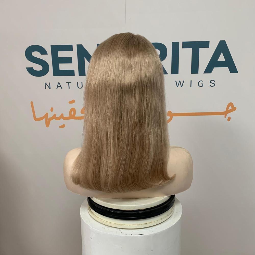 باروكة  شعر طبيعي 14 انش جذور اماميه فروه دانتيل B