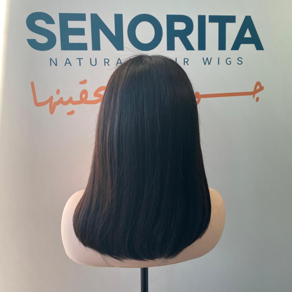 باروكة شعر طبيعي 14  انش جذور كامله فروه حرير