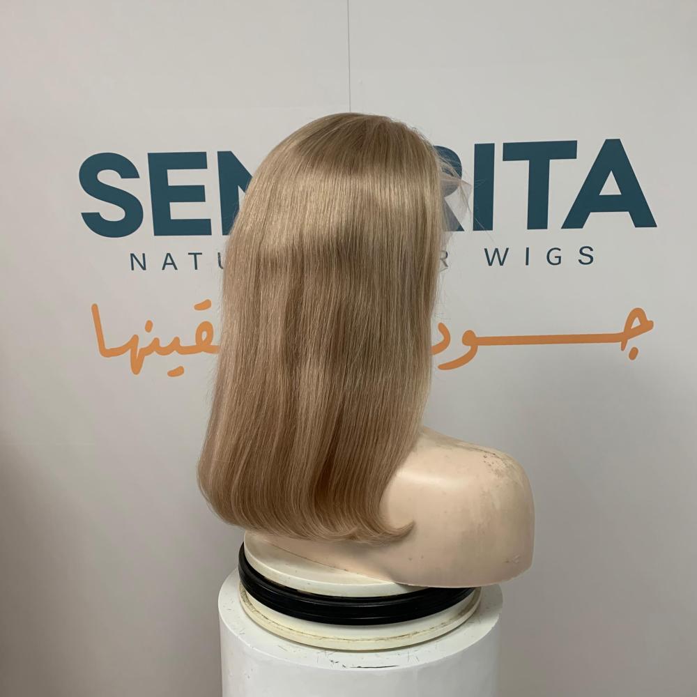 باروكة  شعر طبيعي 14 انش جذور اماميه فروه دانتيل B