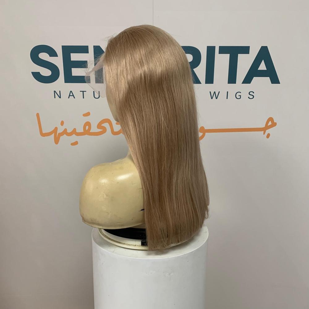 باروكة شعر طبيعي 18 انش جذور اماميه فروه دانتيل