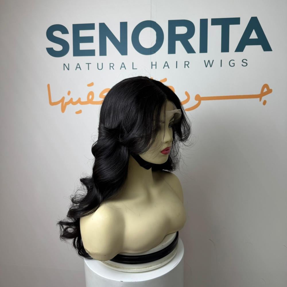 باروكة شعر طبيعي 24 انش دانتل اماميه