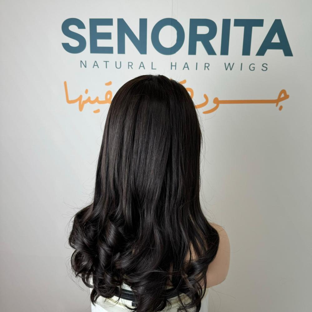 باروكة شعر طبيعي 20 انش فرقه دانتيل