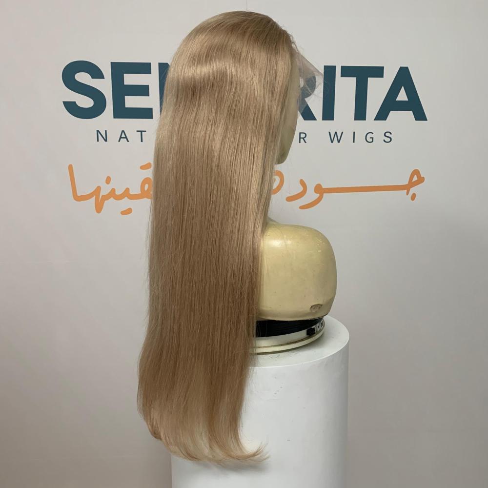 باروكة شعر طبيعي 24 انش جذور اماميه فروه دانتيل