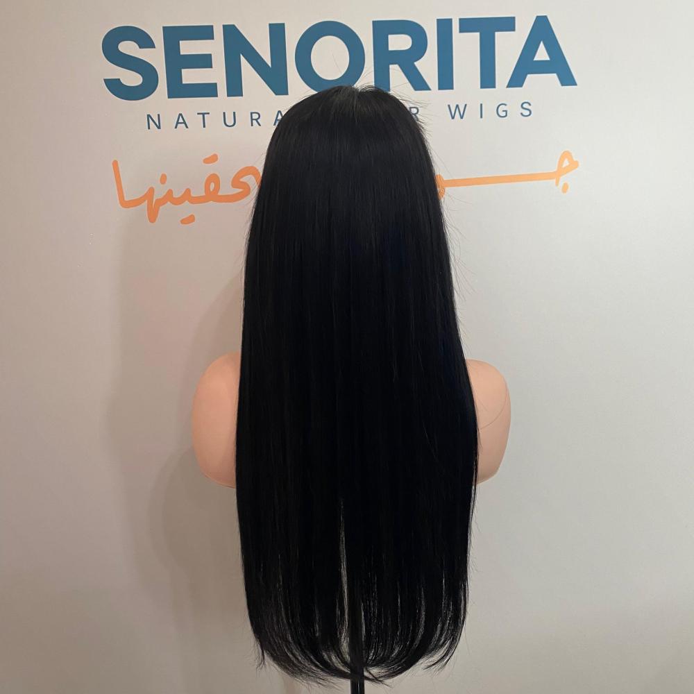 باروكة شعر طبيعي 24 انش فرقه دانتيل