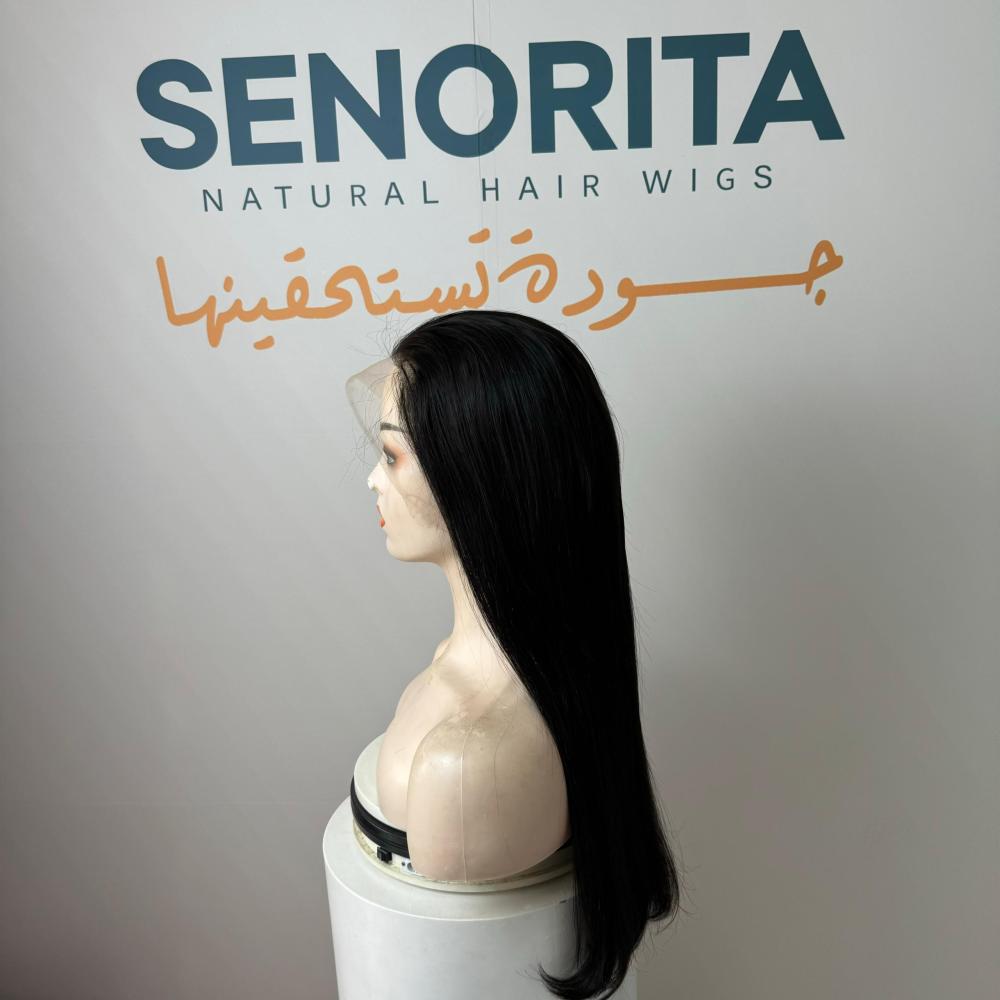 باروكة شعر طبيعي 20 انش جذور كامله فروه دانتيل