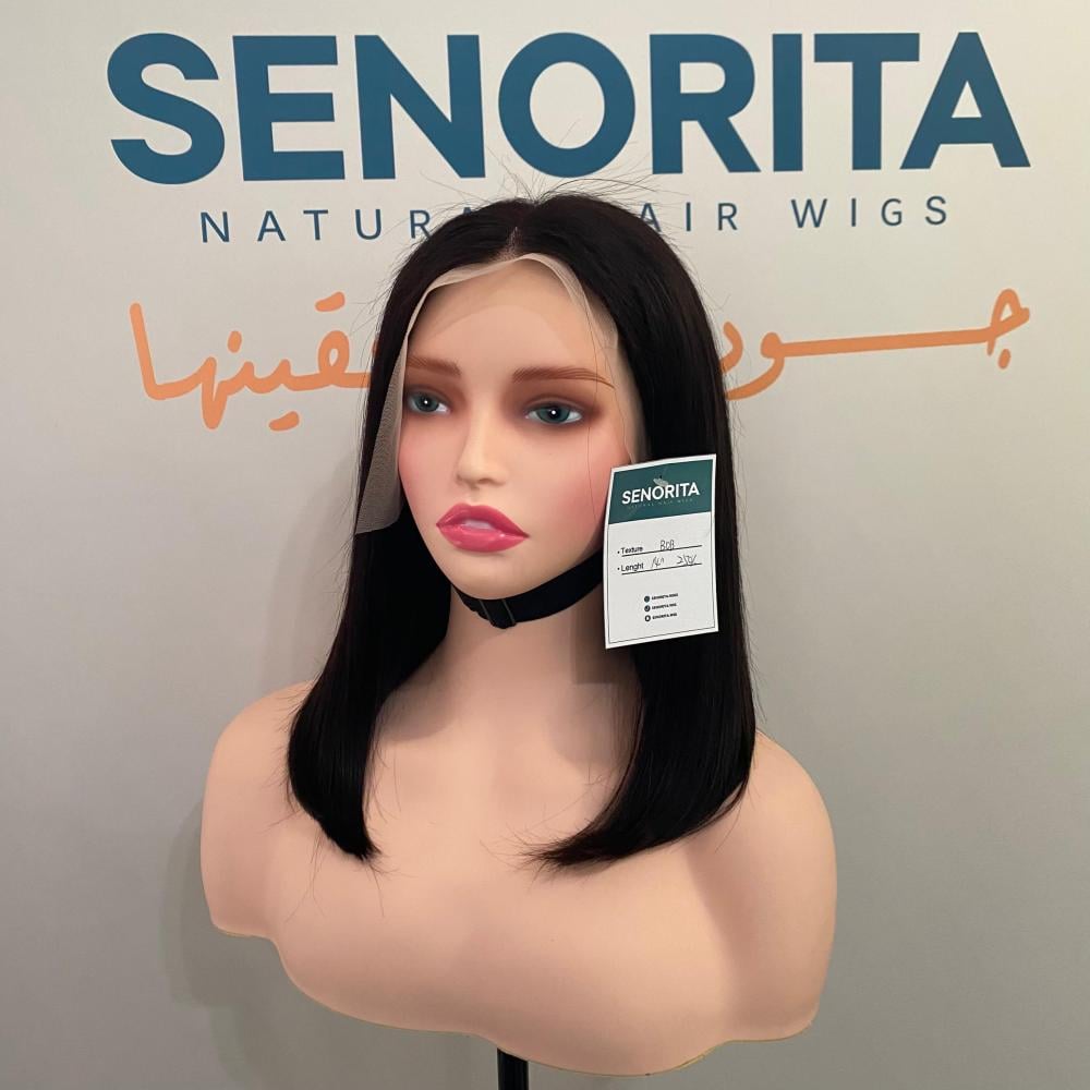 باروكة شعر طبيعي 14  انش جذور كامله فروه حرير