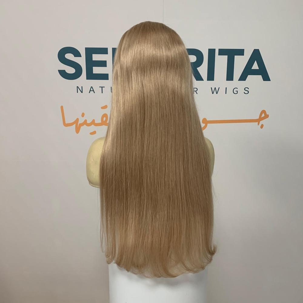 باروكة شعر طبيعي 24 انش جذور اماميه فروه دانتيل