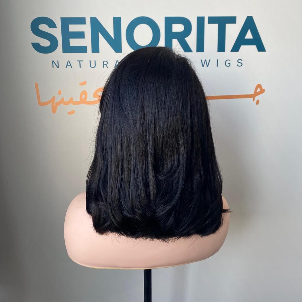 باروكة شعر طبيعي 14 انش جذور كامله فروه دانتيل B