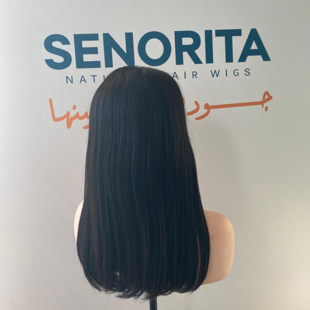 باروكة شعر طبيعي 18 انش جذور اماميه فروه حرير