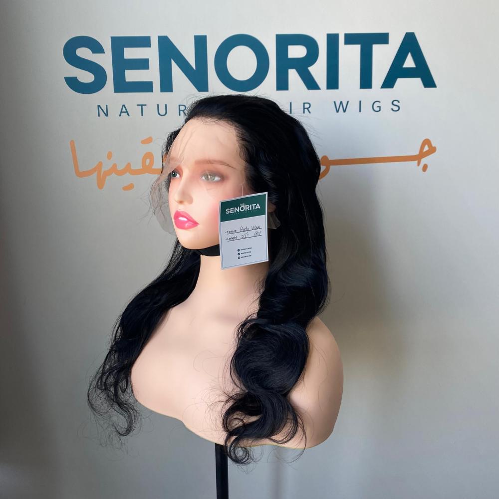 باروكة شعر طبيعي 22 انش جذور كامله فروه حرير