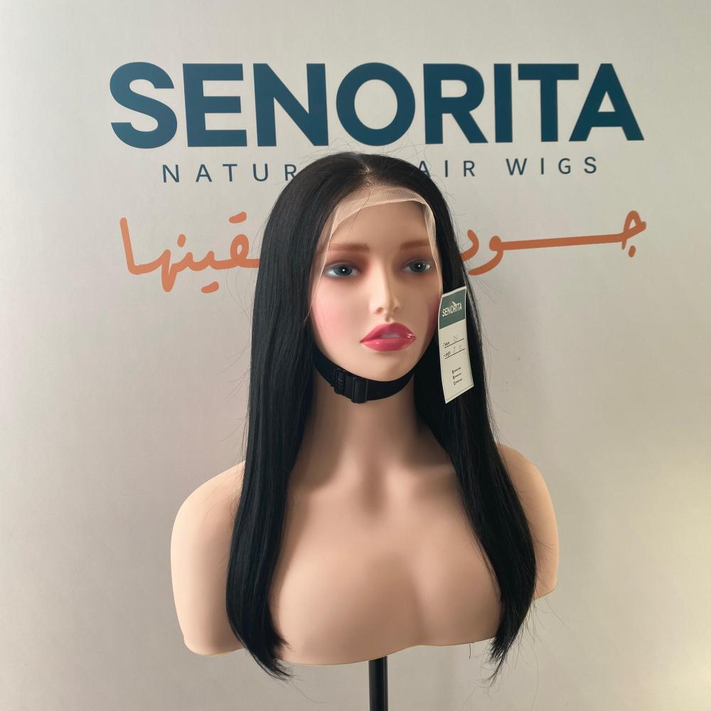 باروكة شعر طبيعي 18 انش جذور اماميه فروه حرير