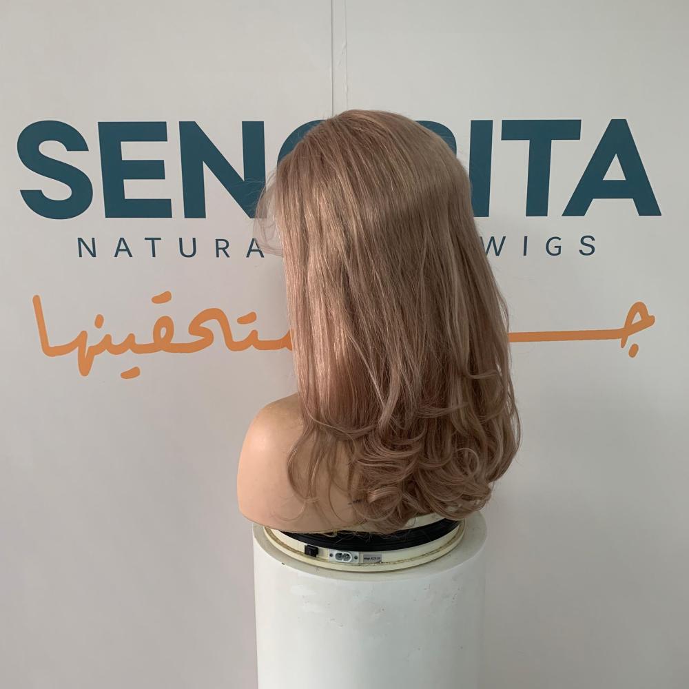 باروكة شعر طبيعي 18 انش جذور اماميه فروه دانتيل