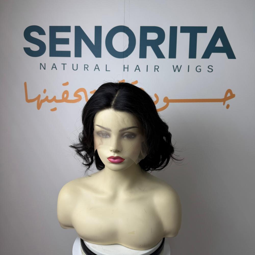 باروكة شعر طبيعي 10 انش جذور اماميه فروه دانتيل