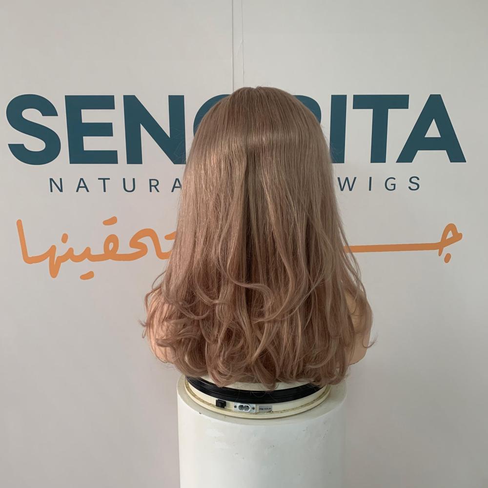 باروكة شعر طبيعي 18 انش جذور اماميه فروه دانتيل