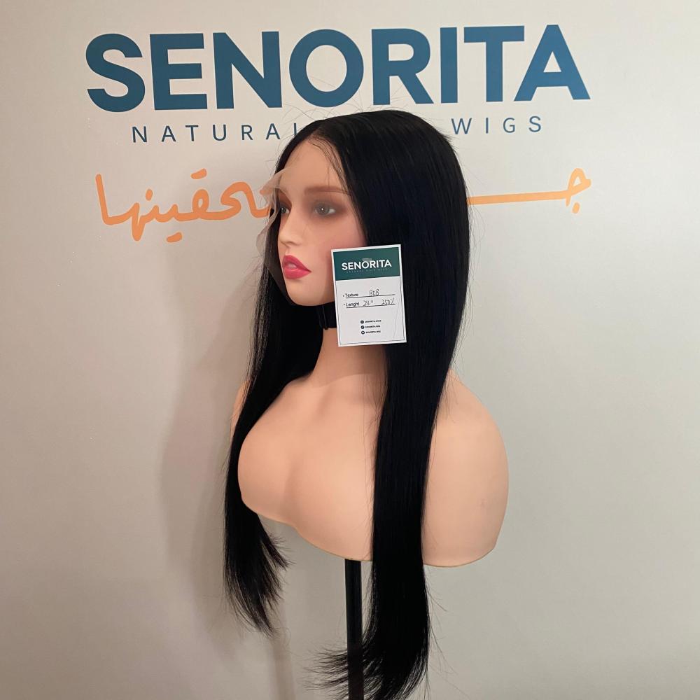 باروكة شعر طبيعي 24 انش فرقه دانتيل