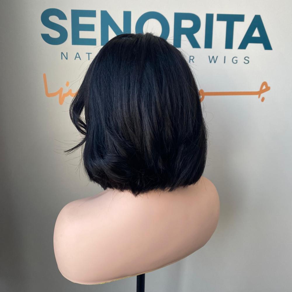 باروكة شعر طبيعي 10 انش جذور اماميه فروه حرير