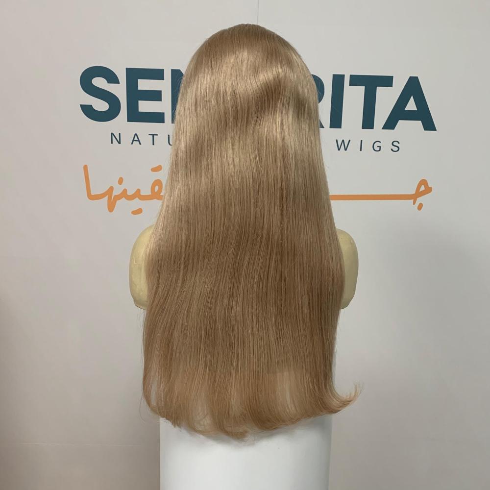 باروكة شعر طبيعي 22 انش جذور اماميه فروه دانتيل