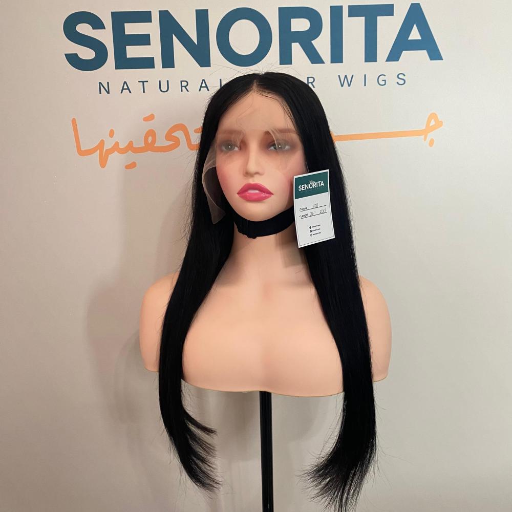 باروكة شعر طبيعي 24 انش فرقه دانتيل