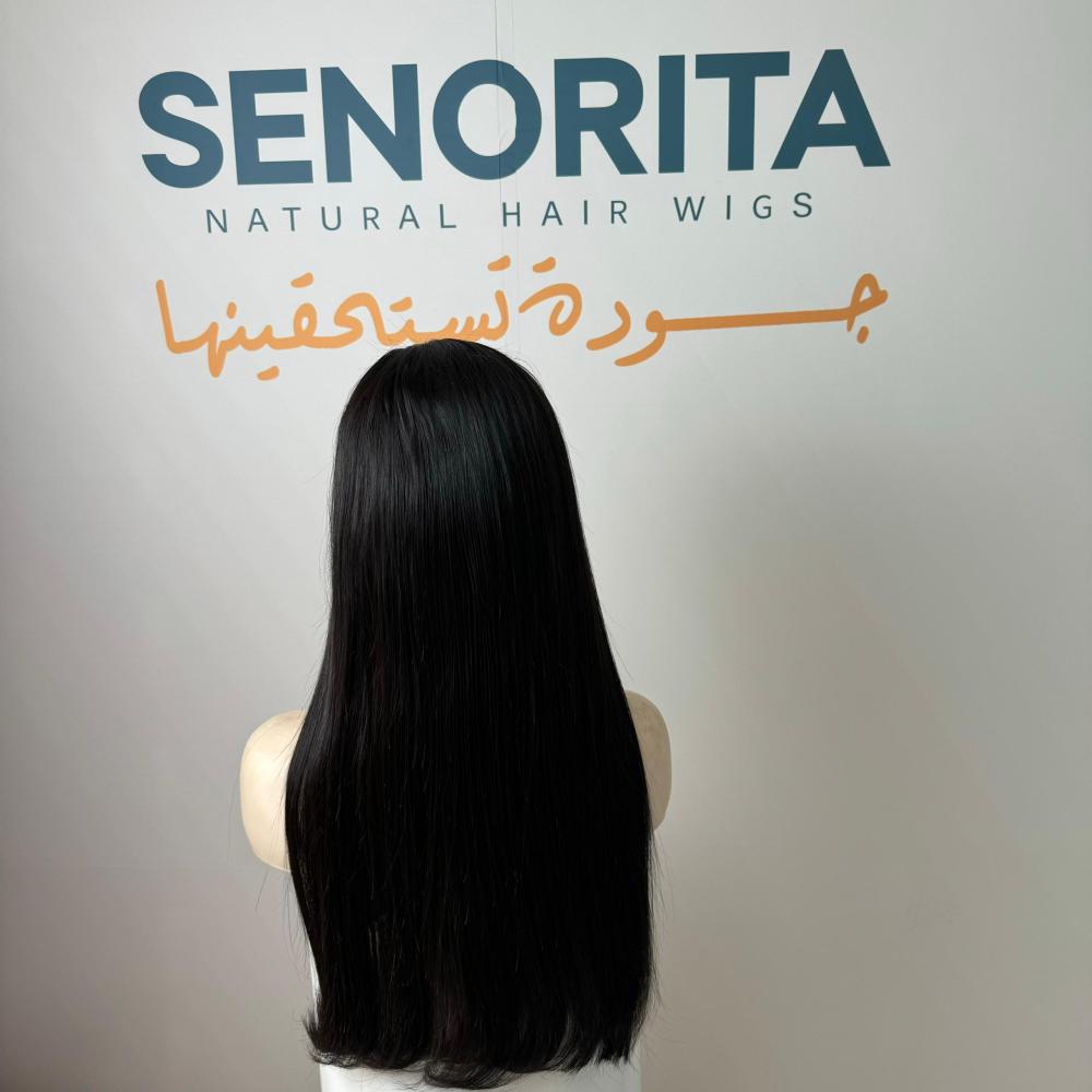 باروكة شعر طبيعي 24 انش جذور كامله فروه دانتيل