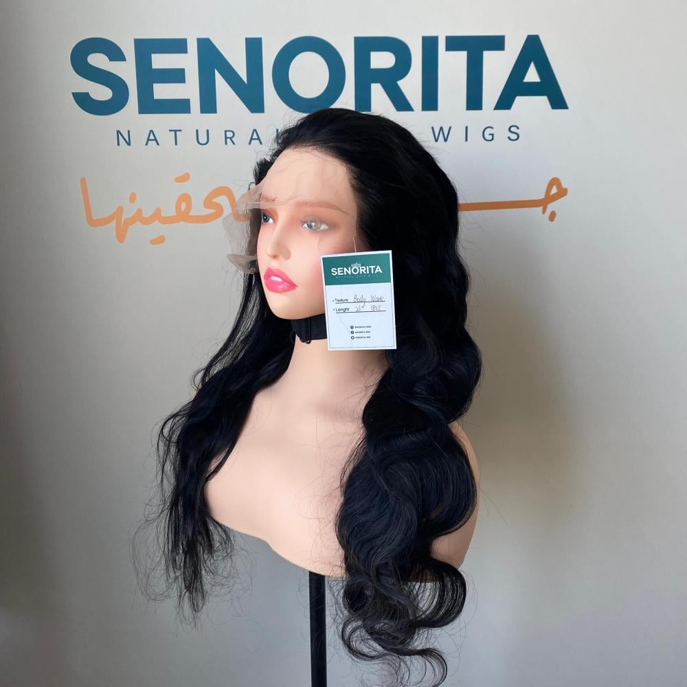 باروكة شعر طبيعي 26 انش جذور كامله فروه حرير