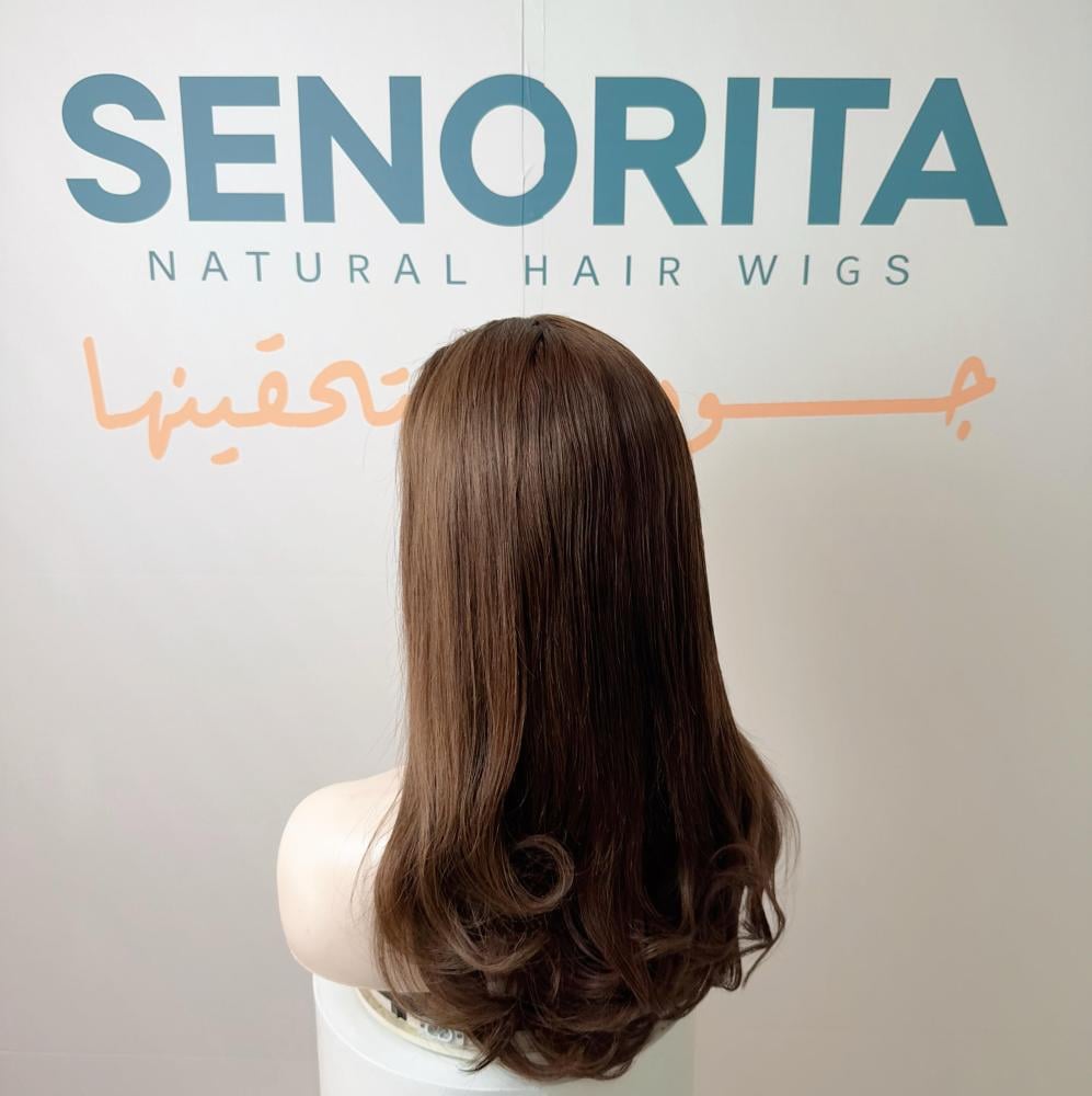 باروكة شعر طبيعي 20 انش دانتل اماميه