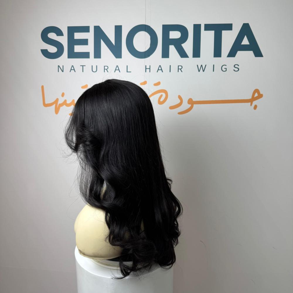 باروكة شعر طبيعي 22 انش جذور كامله فروه دانتيل