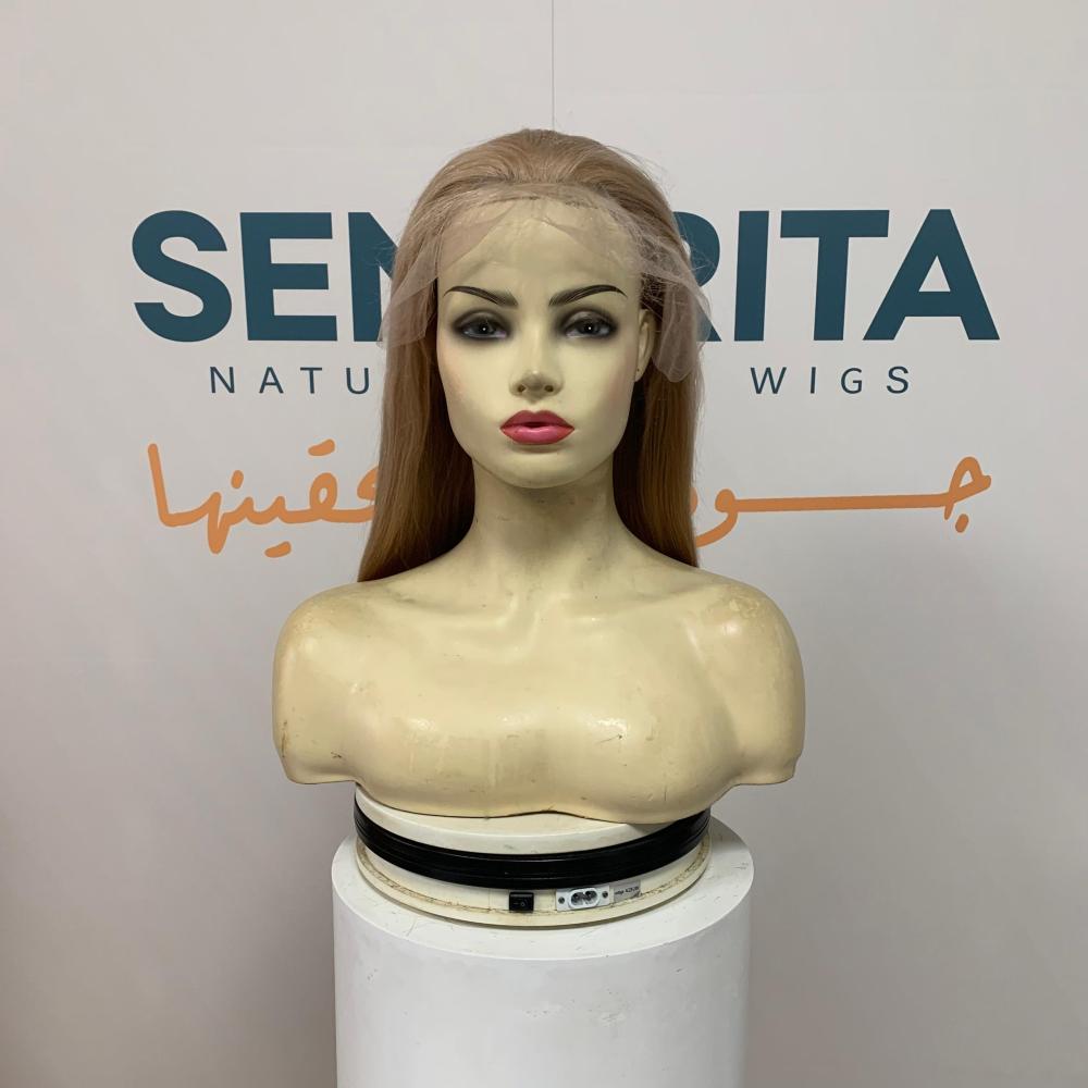 باروكة شعر طبيعي 18 انش جذور اماميه فروه دانتيل