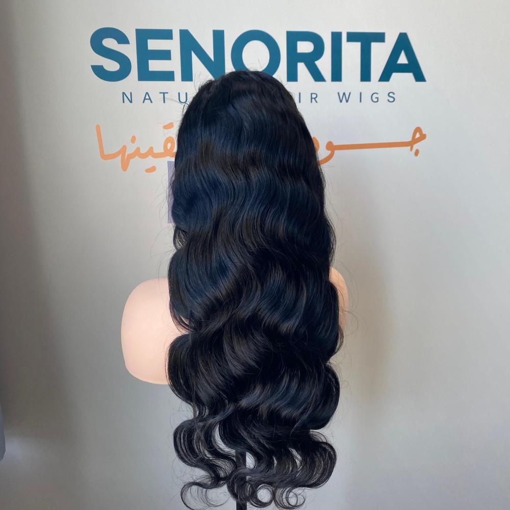 باروكة شعر طبيعي 26 انش جذور كامله فروه حرير