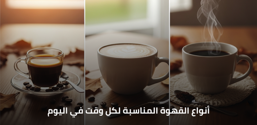 أنواع القهوة المناسبة لكل وقت في اليوم لتحسين الطاقة والتركيز