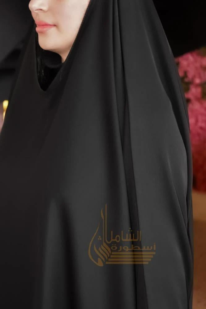 عباية راس سادة كم مطاط