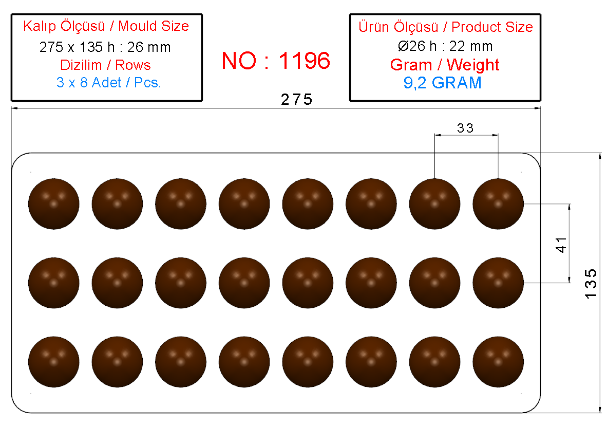 قالب تركي نصف بيضه