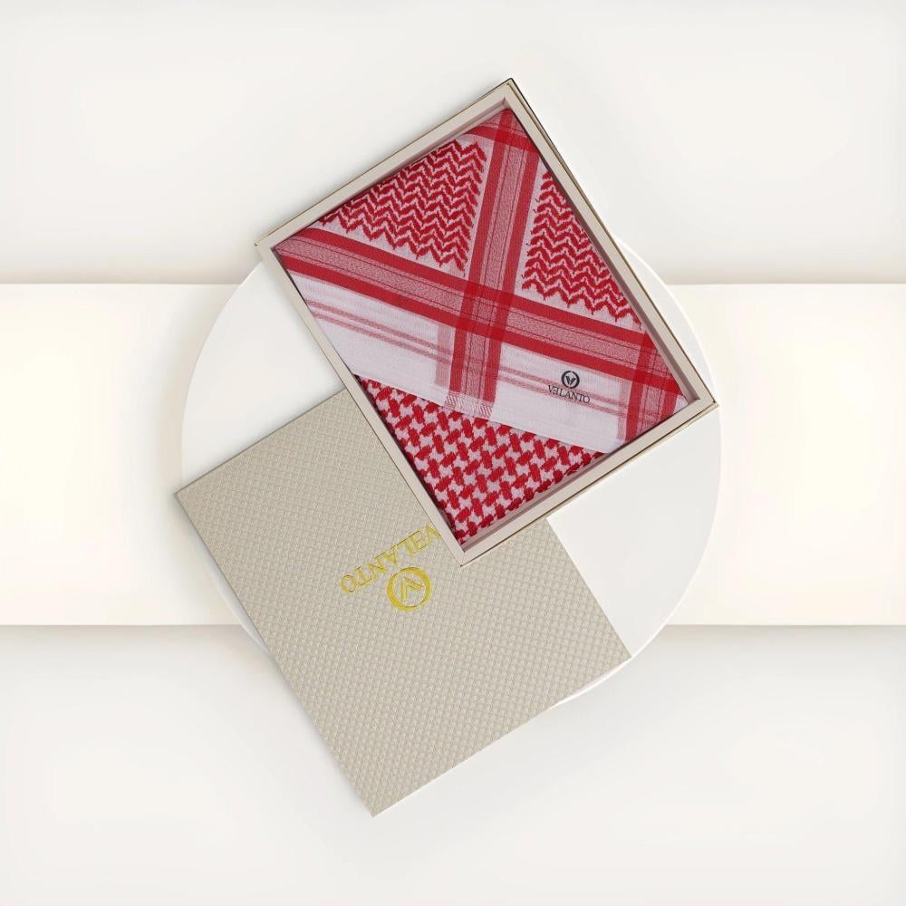 شماغين فلانتو (أحمر + أبيض )