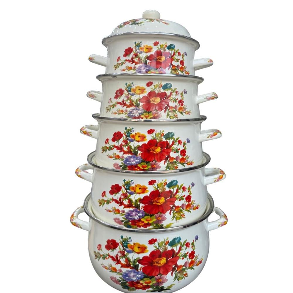 طقم قدور شينكو 5 قطع ابو وردة