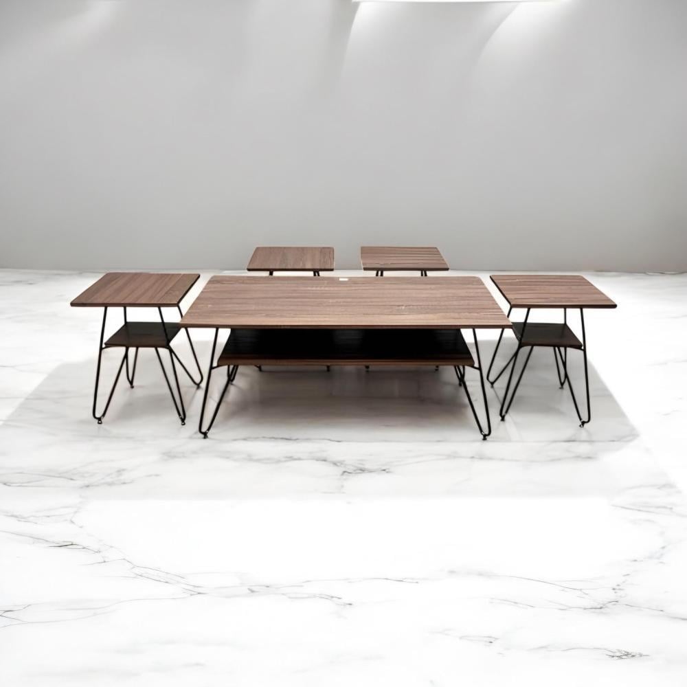 طقم طاولات خشب 5 قطع