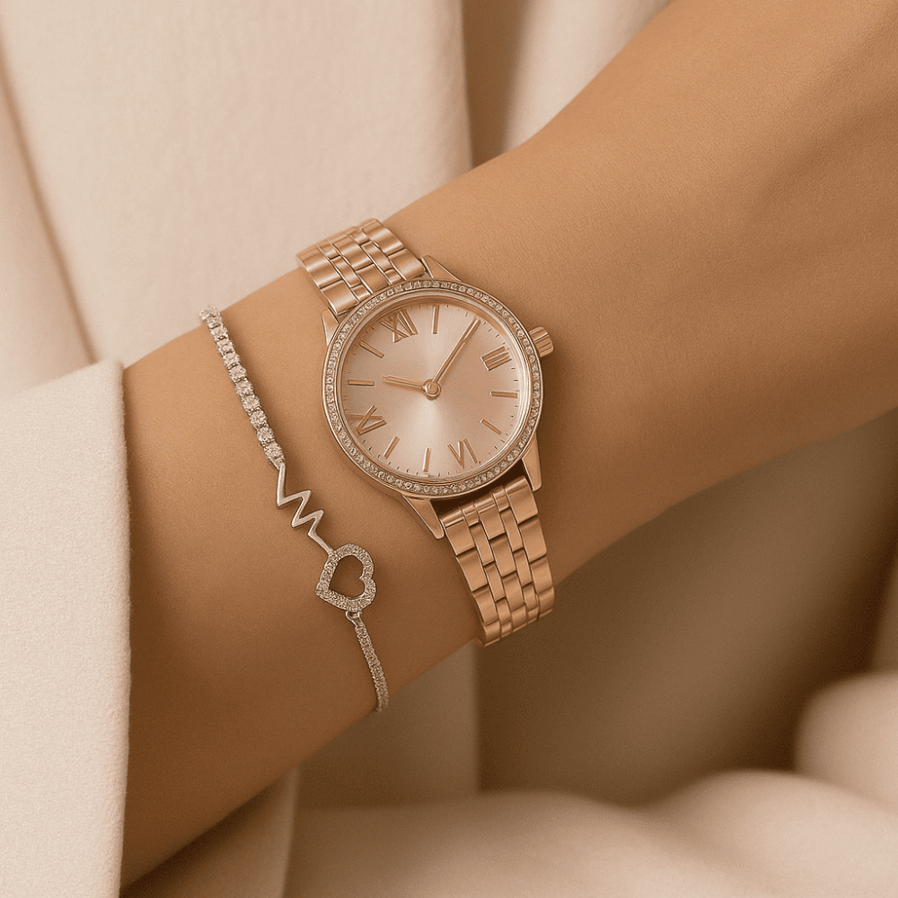 كيف تنسقين أساور الفضة مع ساعتك؟ دليل تنسيق أساور الفضة مع ساعة الي