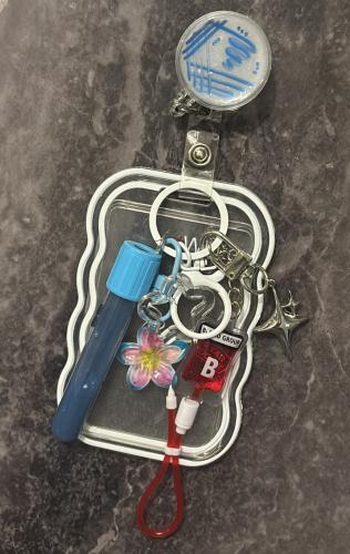 Blue agar holder with PTT and blood bag
