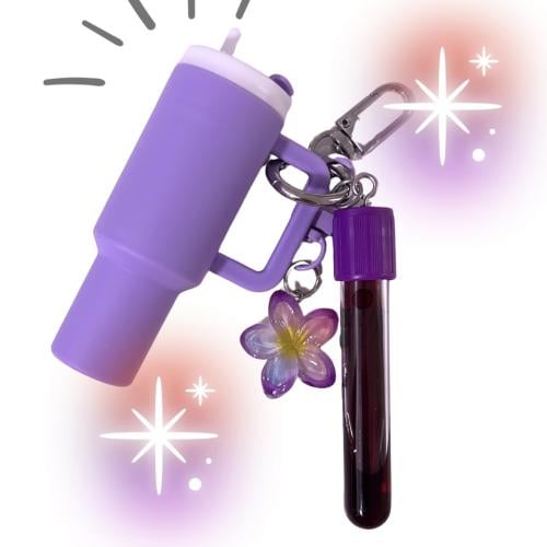 Purple mug with flower and edta