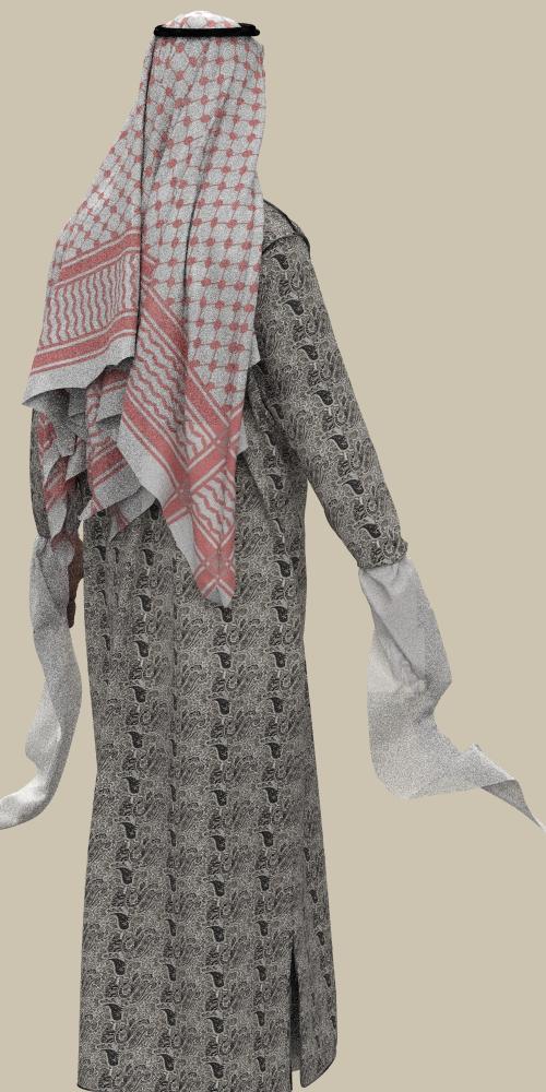 مجموعة أزياء رقمية سعودية: ثوب، شماغ، عقال، دقلة وطاقية ثلاثية الأبعاد