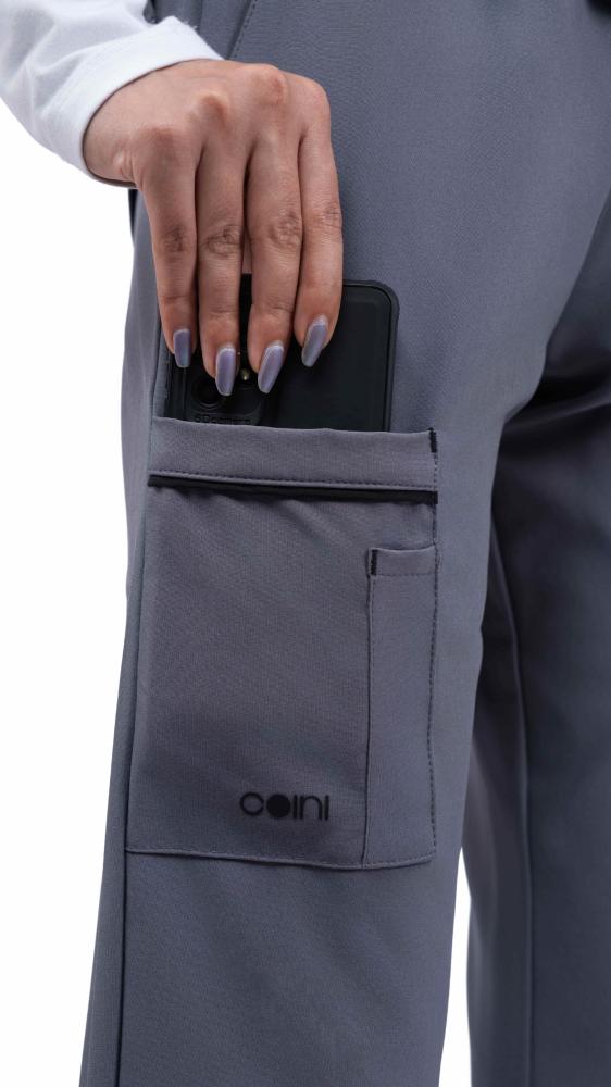 سكراب طبي نسائي رصاصي غامق– كويني