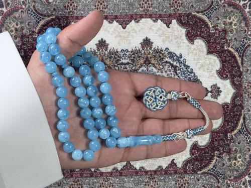سبحة بكلايت سماوي مموج طربزونة تفصال