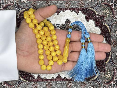 سبحة بكلايت أصفر مموج كركوشة تفصال
