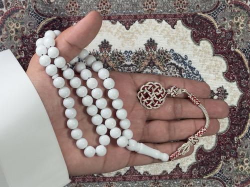 سبحة بكلايت أبيض طربزونة تفصال
