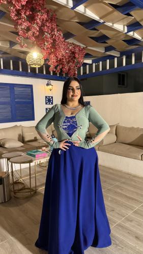 فستان كلوش استرتش تحت كريب حرير