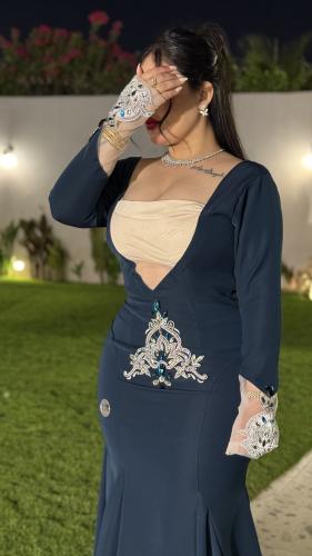 فستان تطريز كريب سيراميك فخم