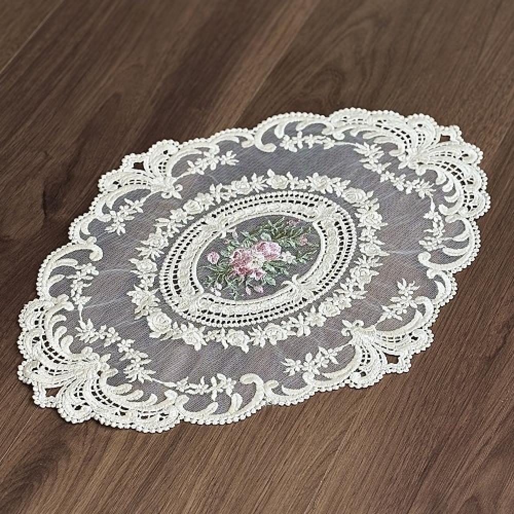 مفرش دانتيل موكا |  Lace 30x40 cm Mocha