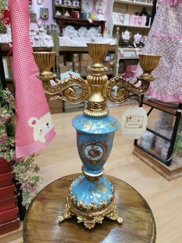 حامل شموع طراز فكتوري | Resin Candle Holder Blue S...