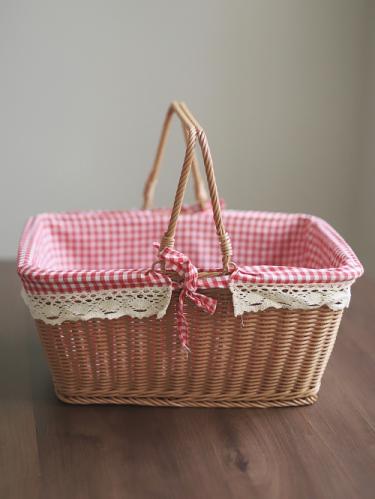 سلة خيزران بالمسكة | Bamboo Basket With Handle