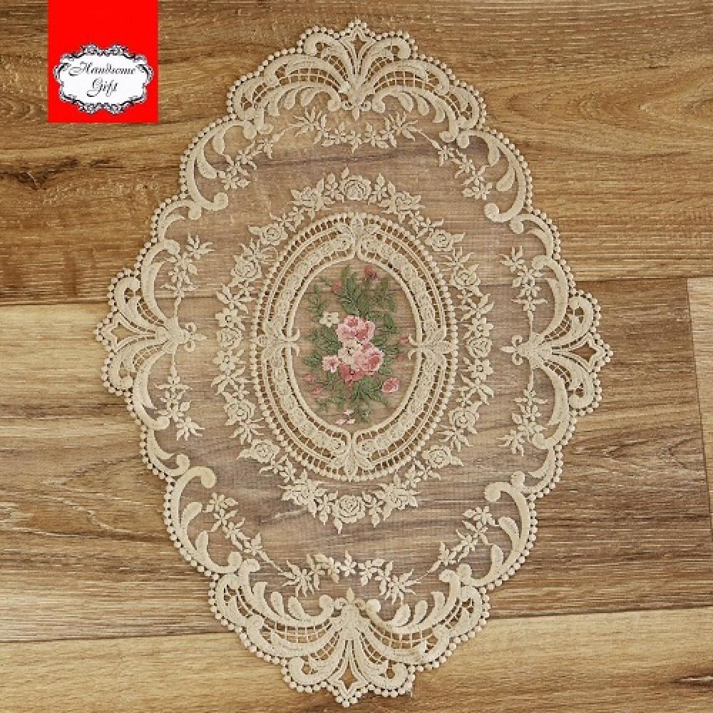 مفرش دانتيل موكا |  Lace 30x40 cm Mocha