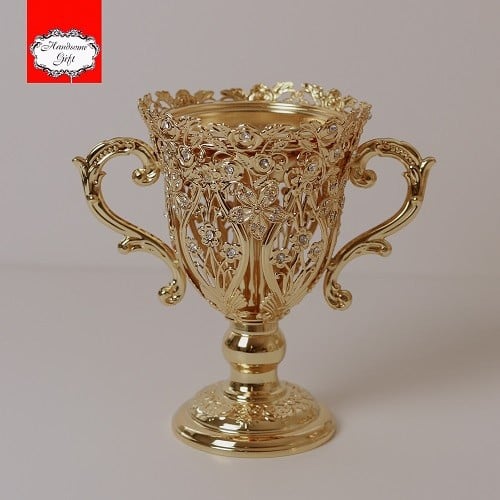 مبخر ذهبي ملكي يد | Royal Golden Incense Burner Ha...
